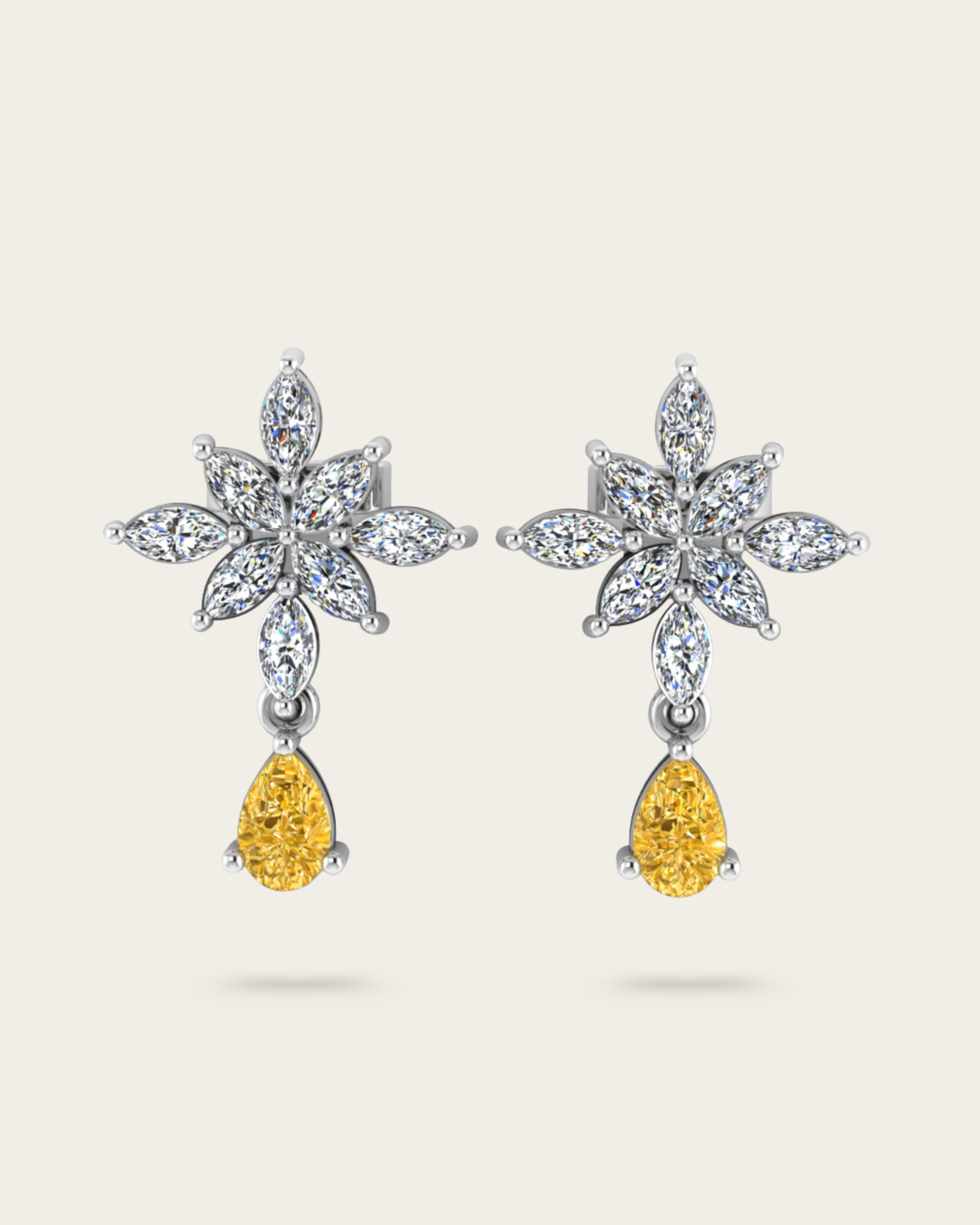 Pear & Marquise Unique Style Earrings