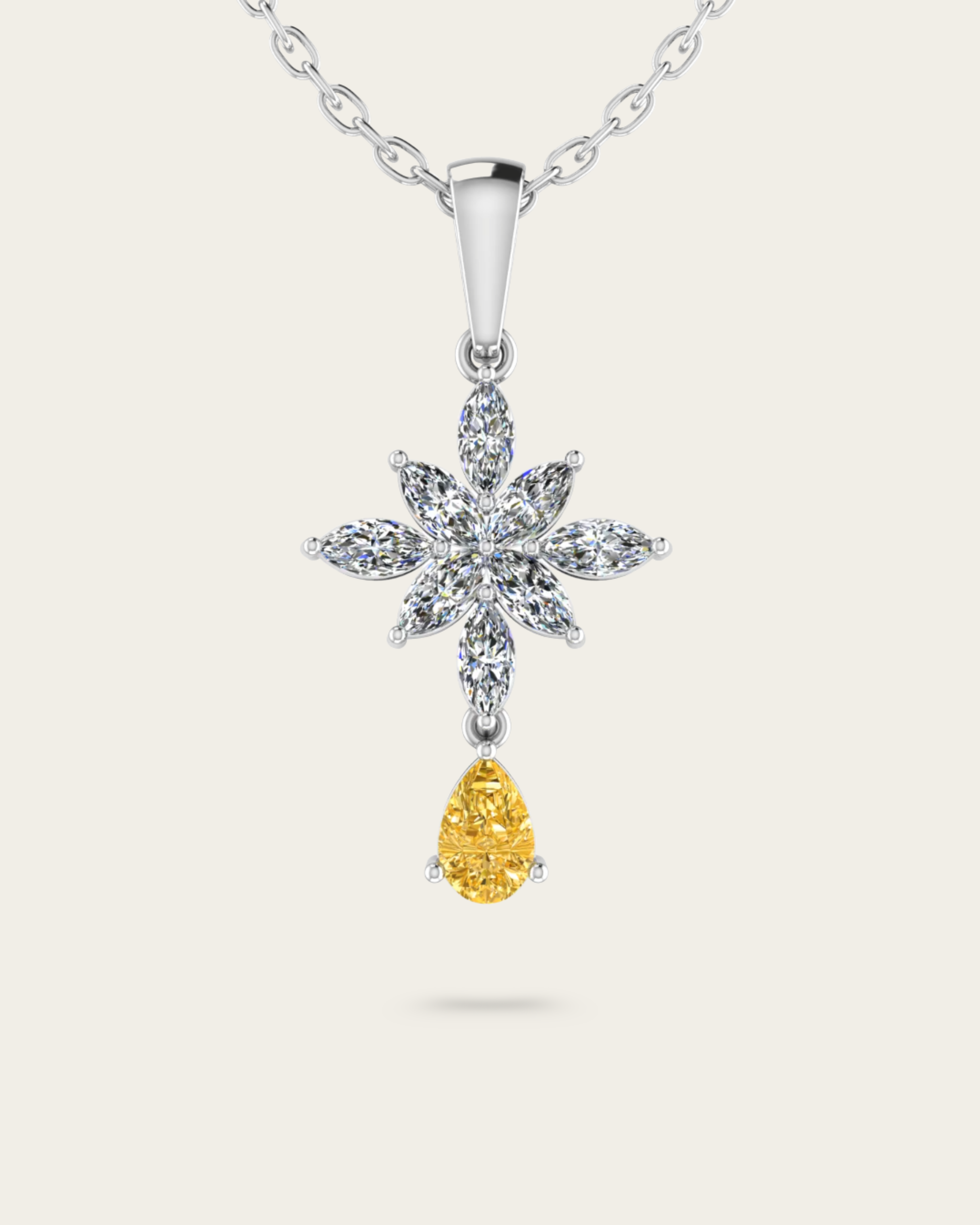 Pear Cut Unique Style Pendant
