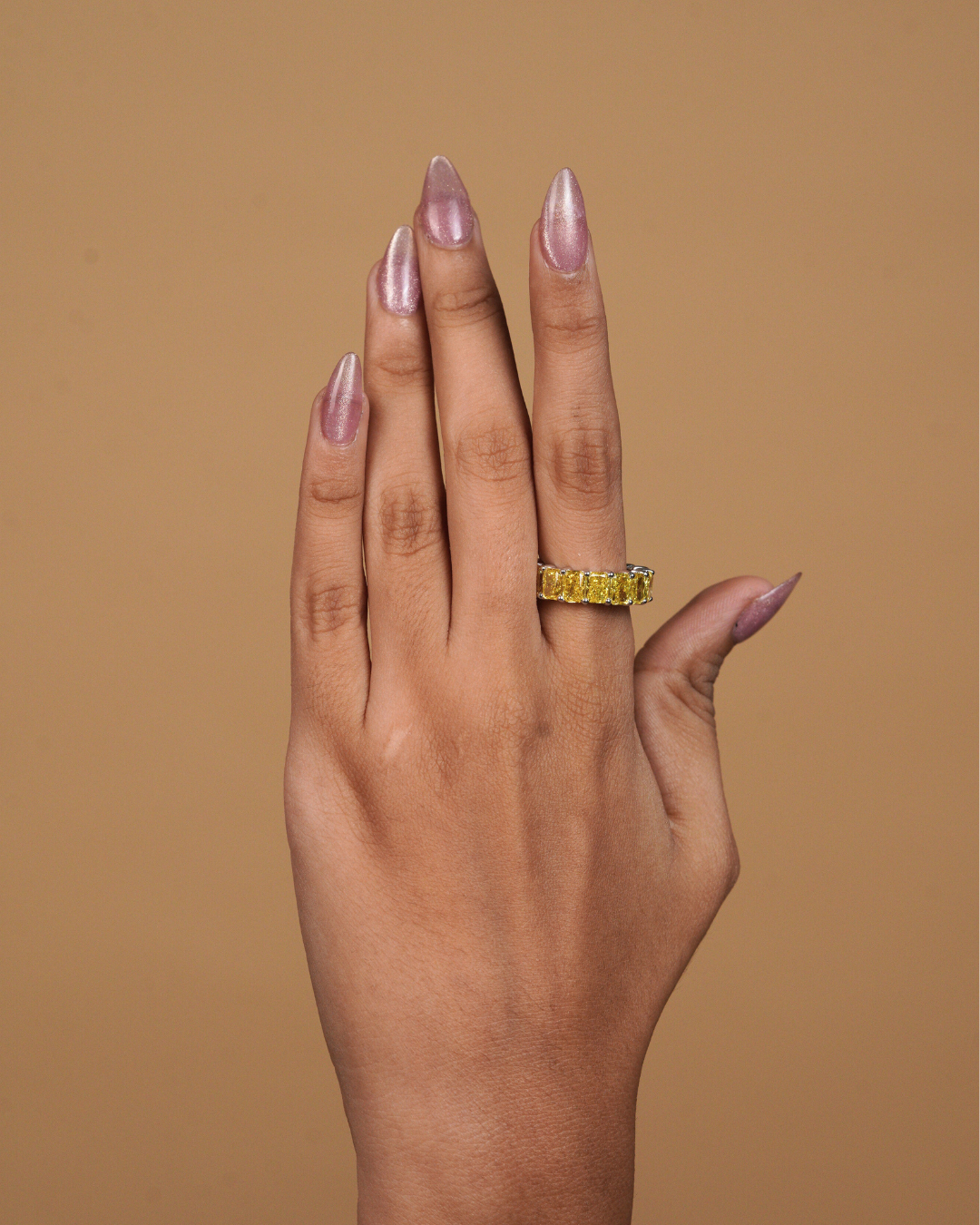 Radiant Cut Full Eternity Style Wedding Band