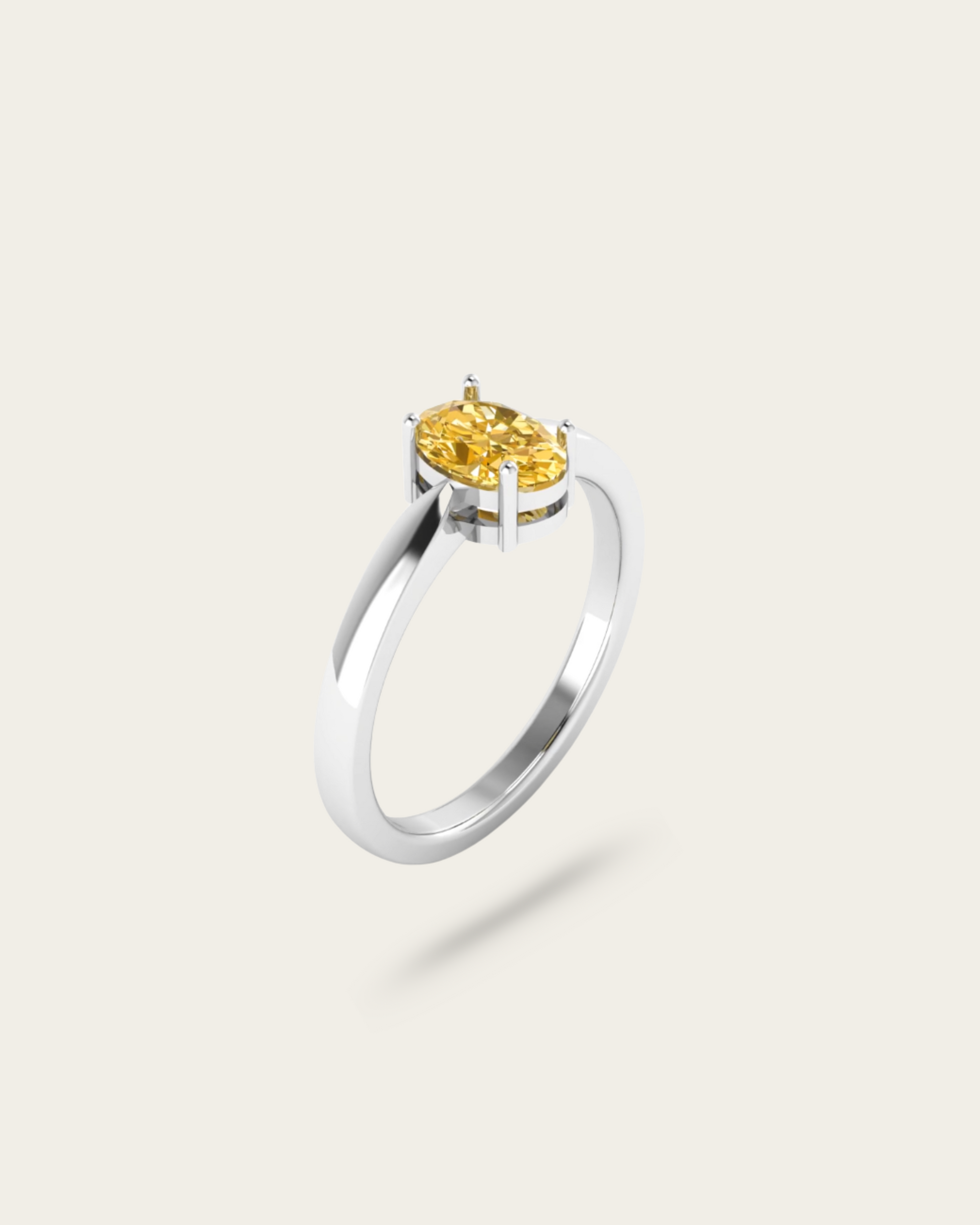 Oval Cut Solitaire Style Engagement Ring