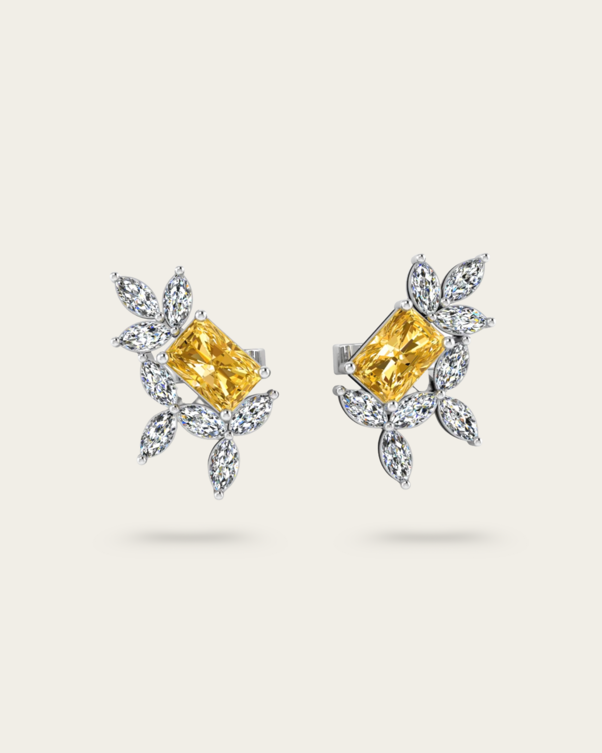 Radiant & Marquise Cut Unique Style Earrings