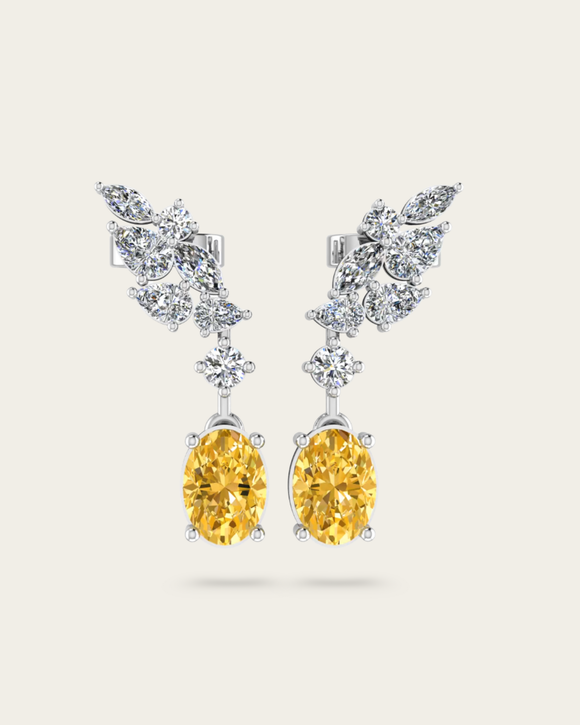 Marquise, Round, Pear & Oval Cut Unique Style Earrings