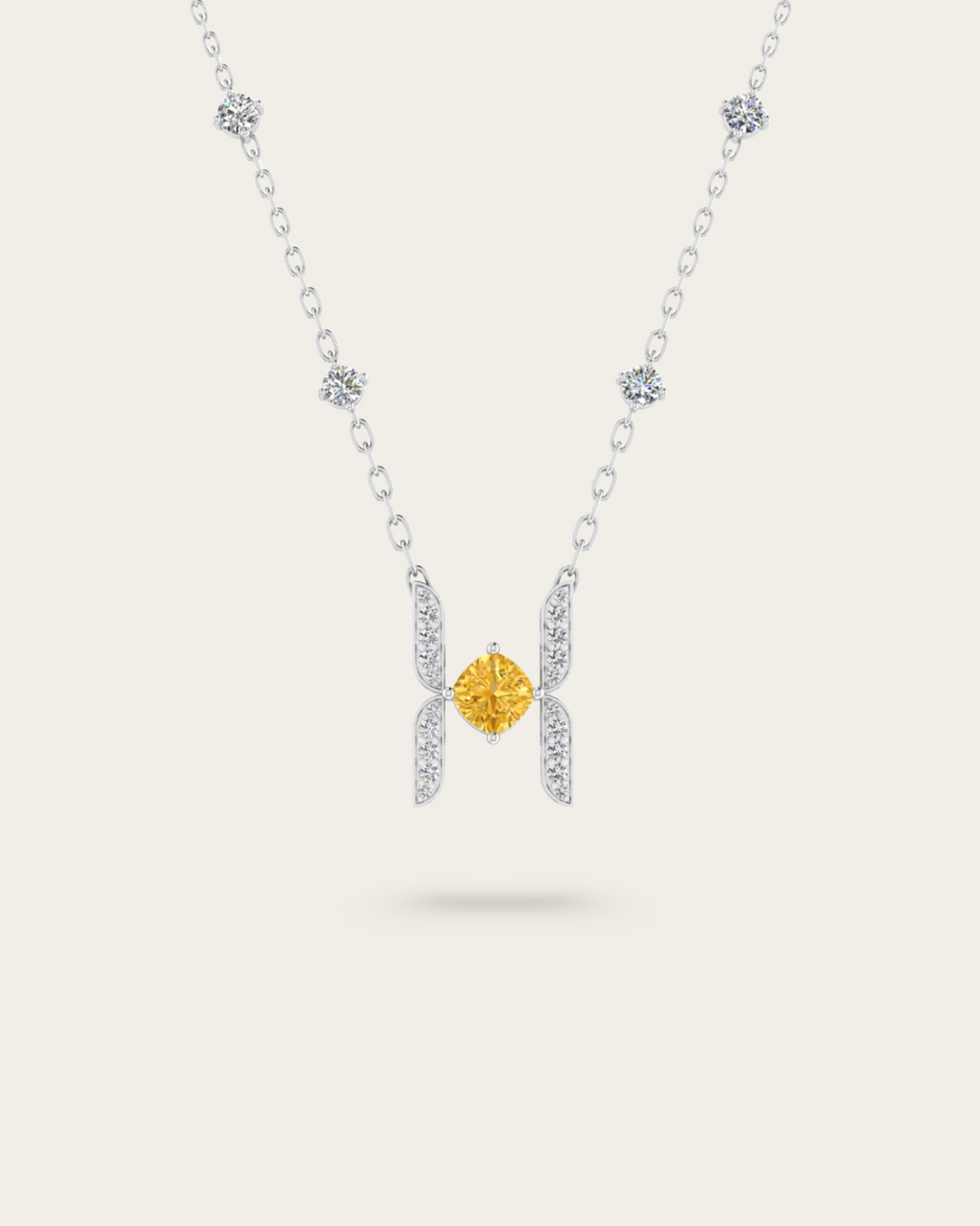 Cushion Cut unique Style Pendant