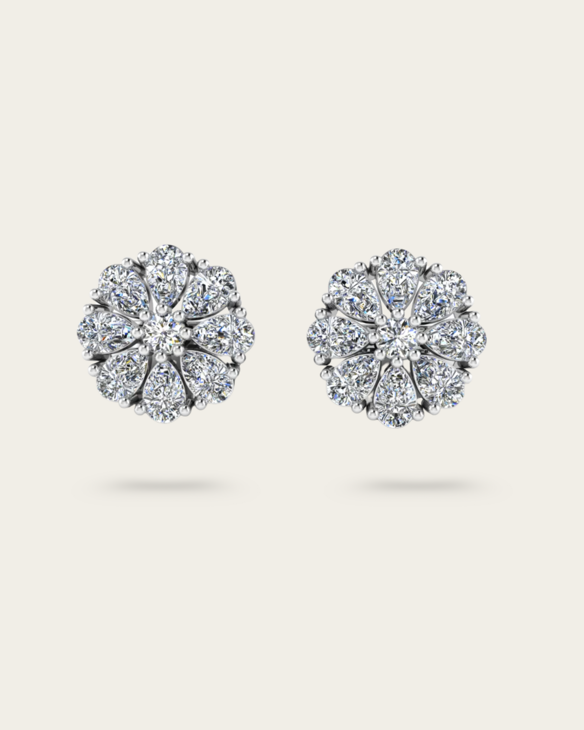 Pear & Round Unique Style Earrings