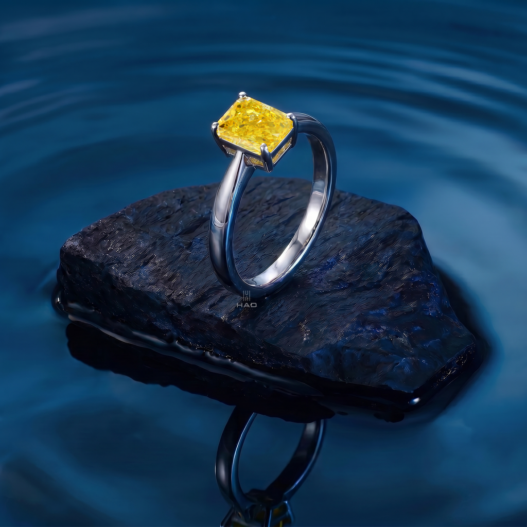 Radiant Cut Solitaire Style Engagement Ring