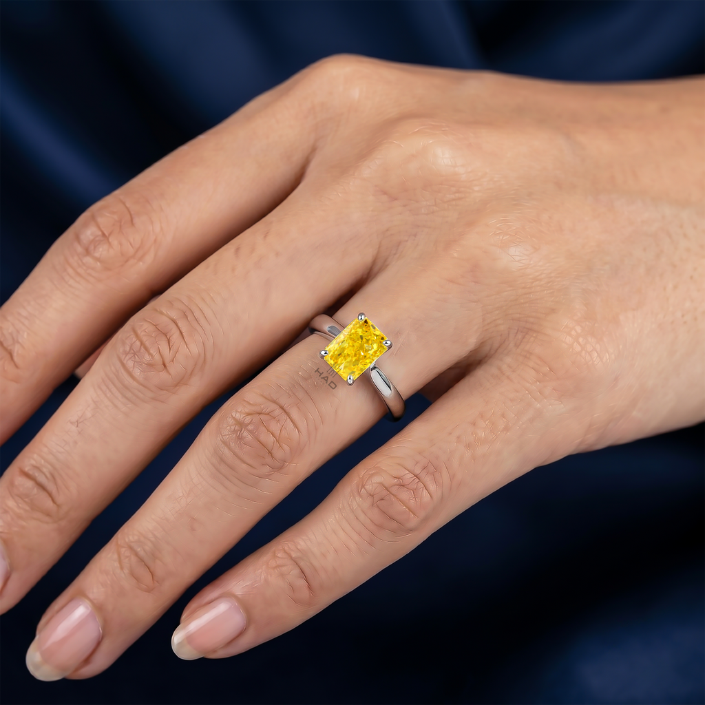 Radiant Cut Solitaire Style Engagement Ring