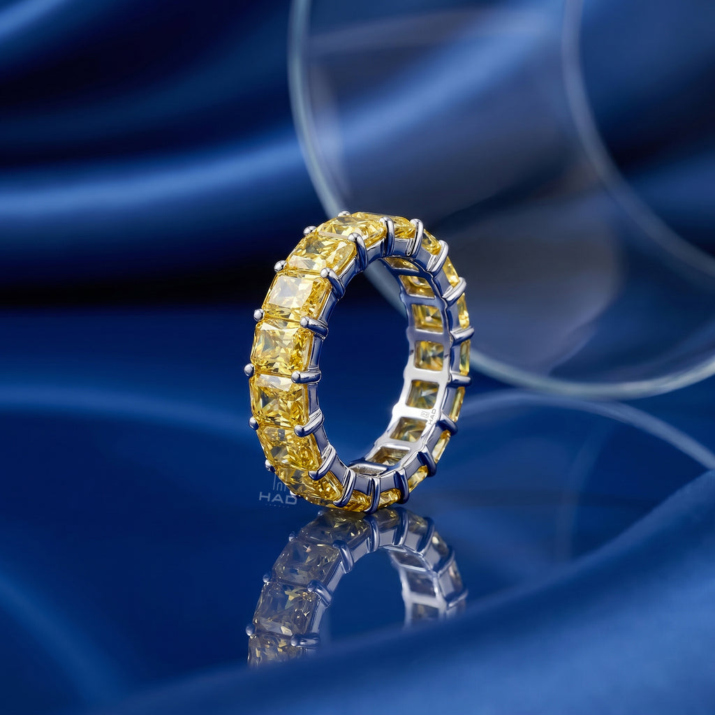 Radiant Cut Full Eternity Style Wedding Band