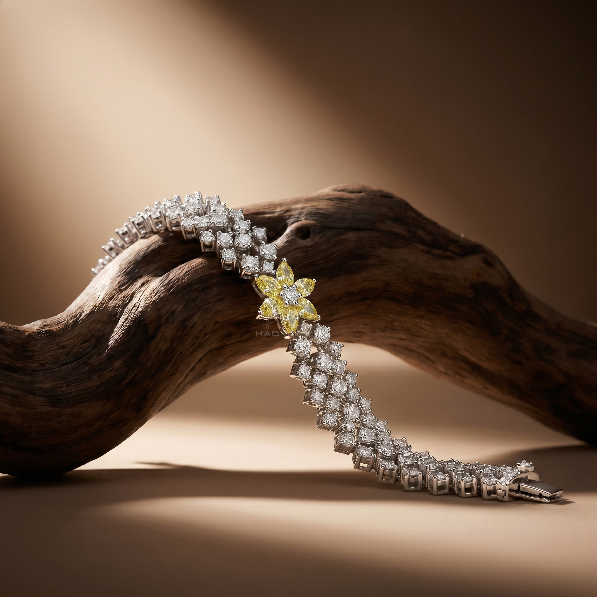 Round & Pear Cut Unique Style Bracelet