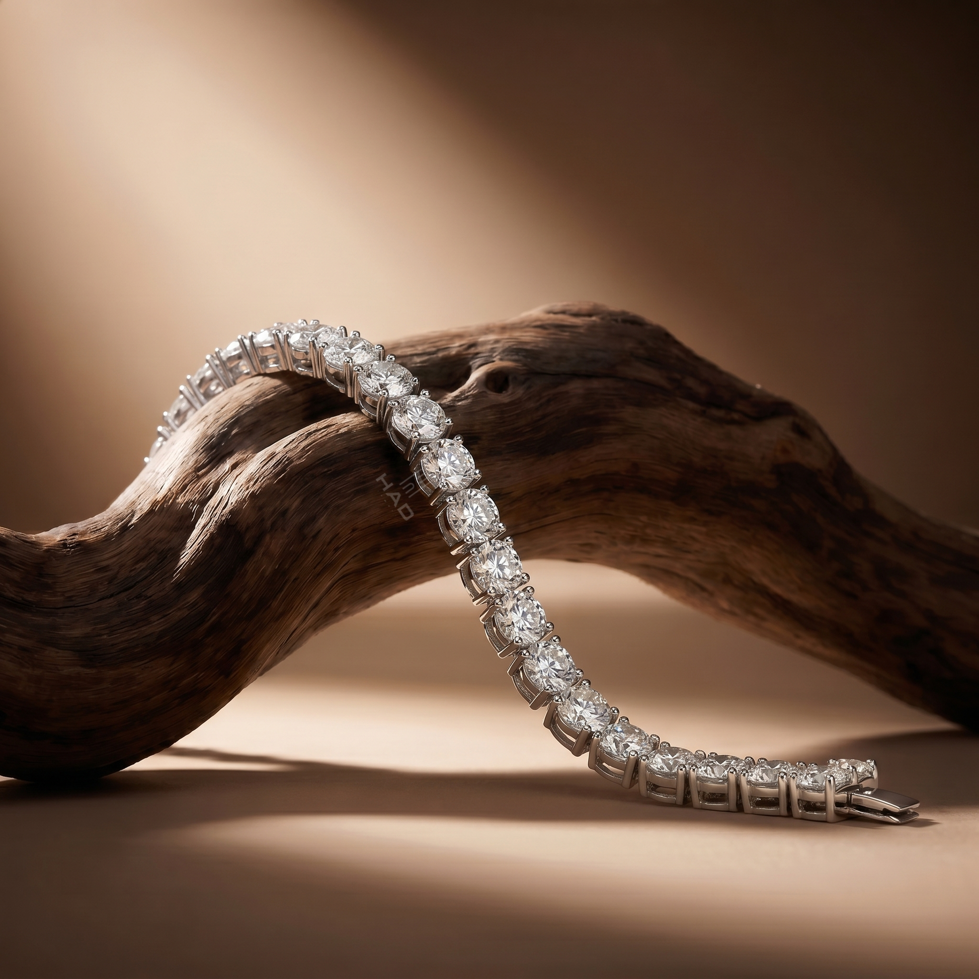 Round Cut Tennis Style Bracelet