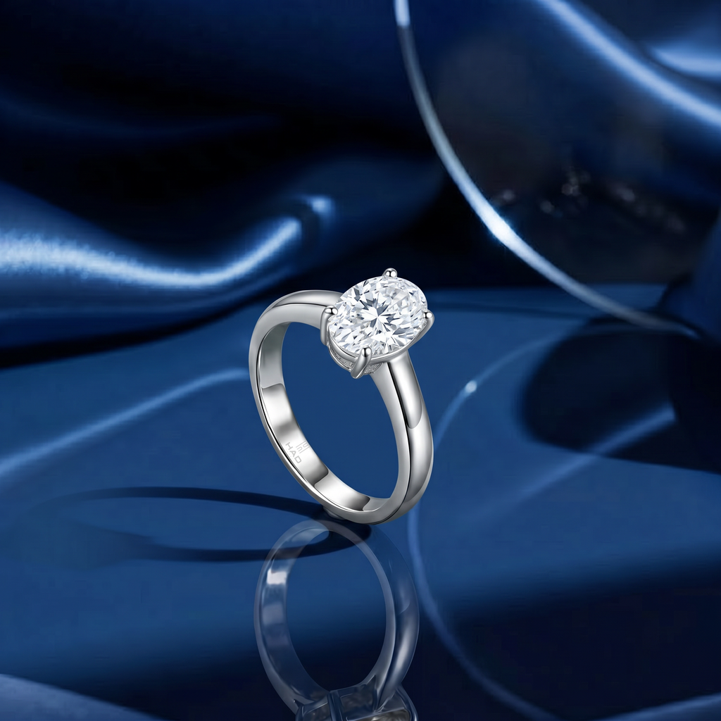 Oval Cut Solitaire Style Engagement Ring