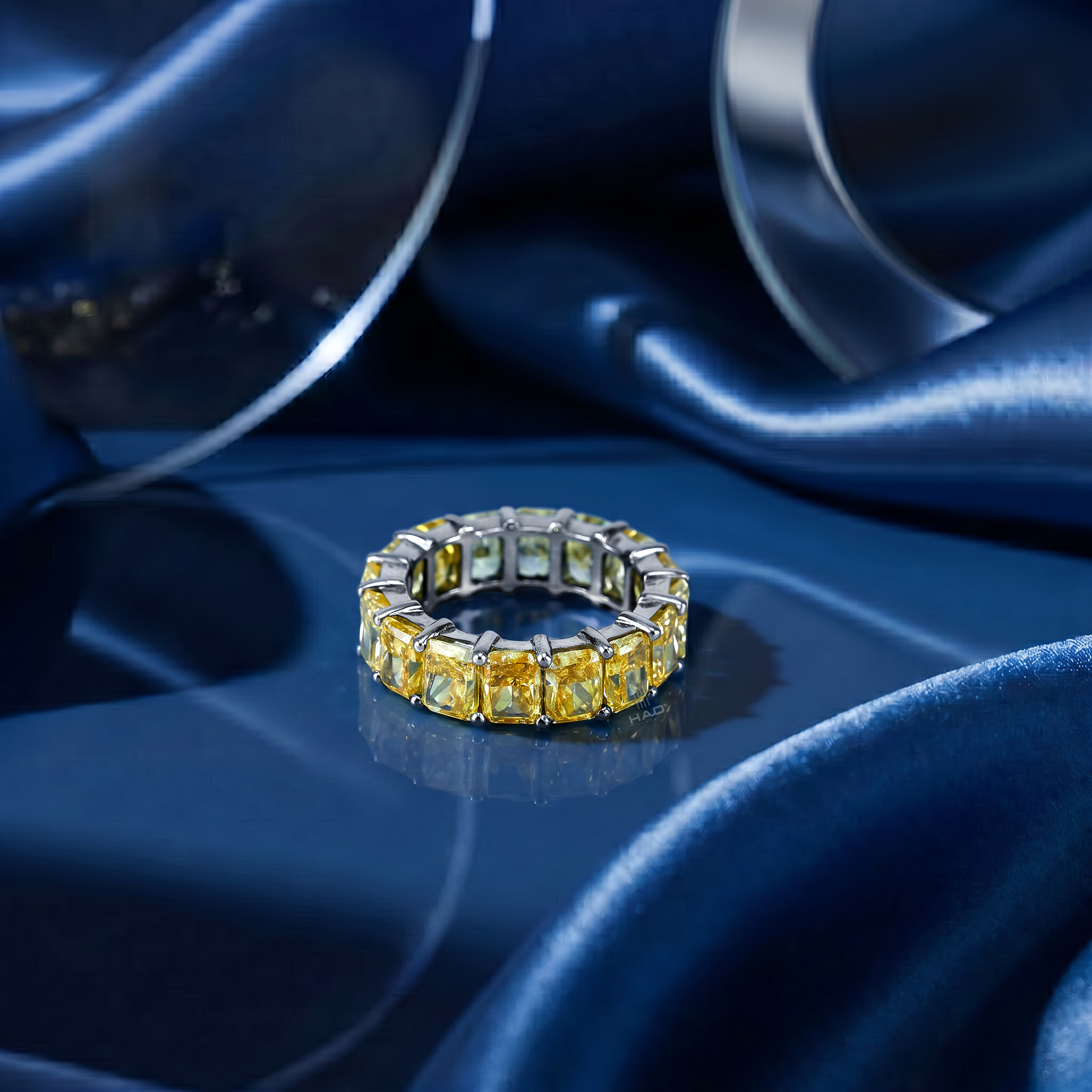 Radiant Cut Full Eternity Style Wedding Band