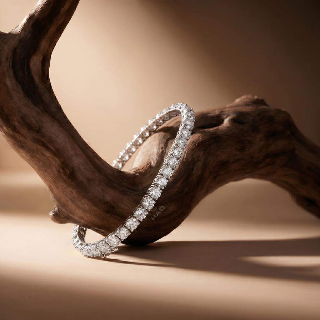 Round Cut Tennis Style Bracelet
