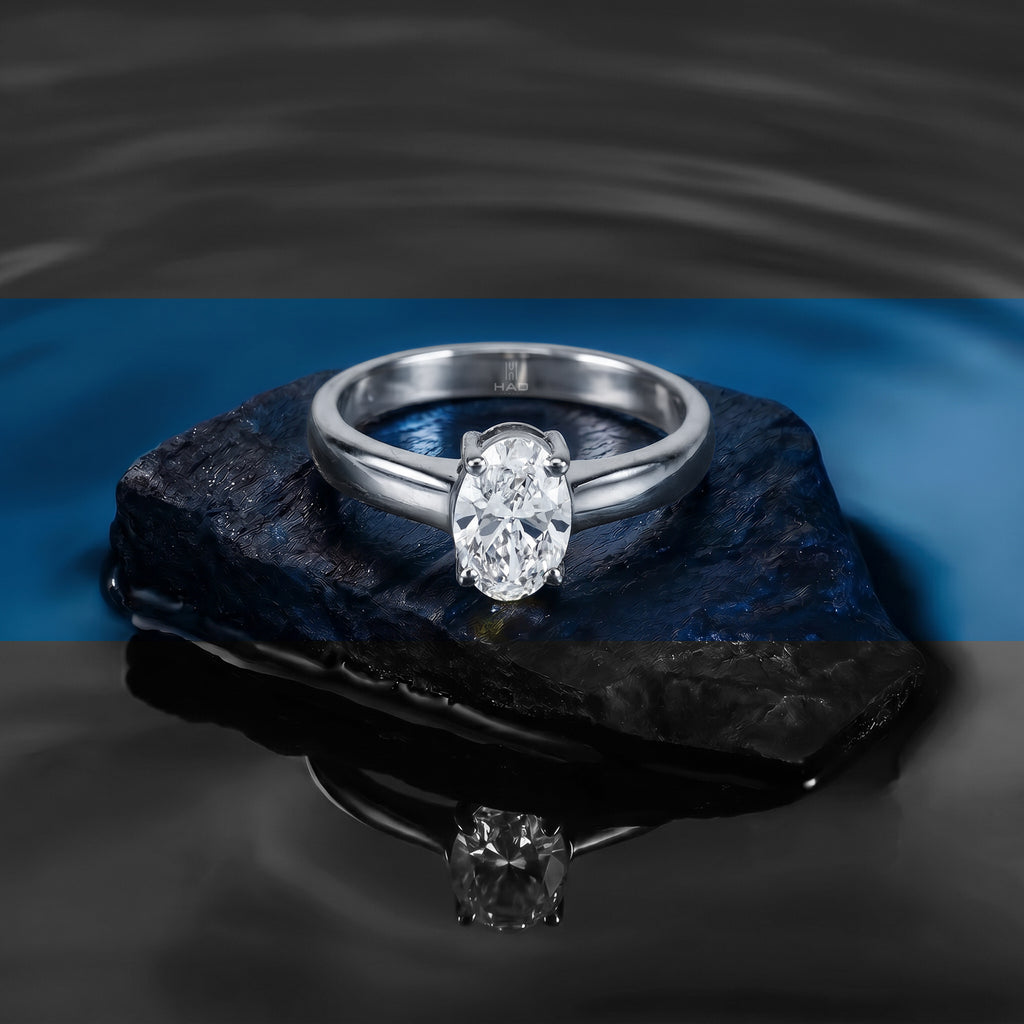 Oval Cut Solitaire Style Engagement Ring