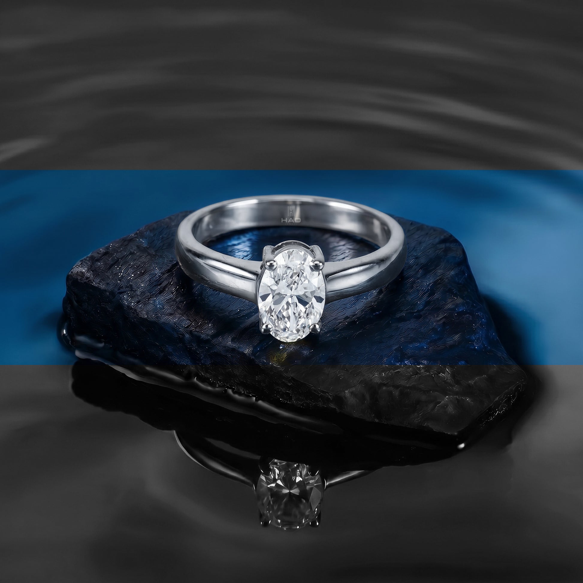 Oval Cut Solitaire Style Engagement Ring