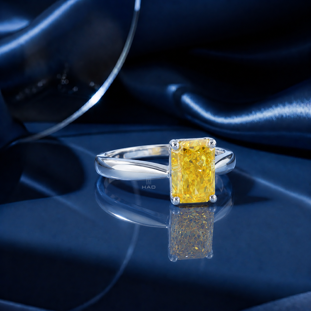Radiant Cut Solitaire Style Engagement Ring
