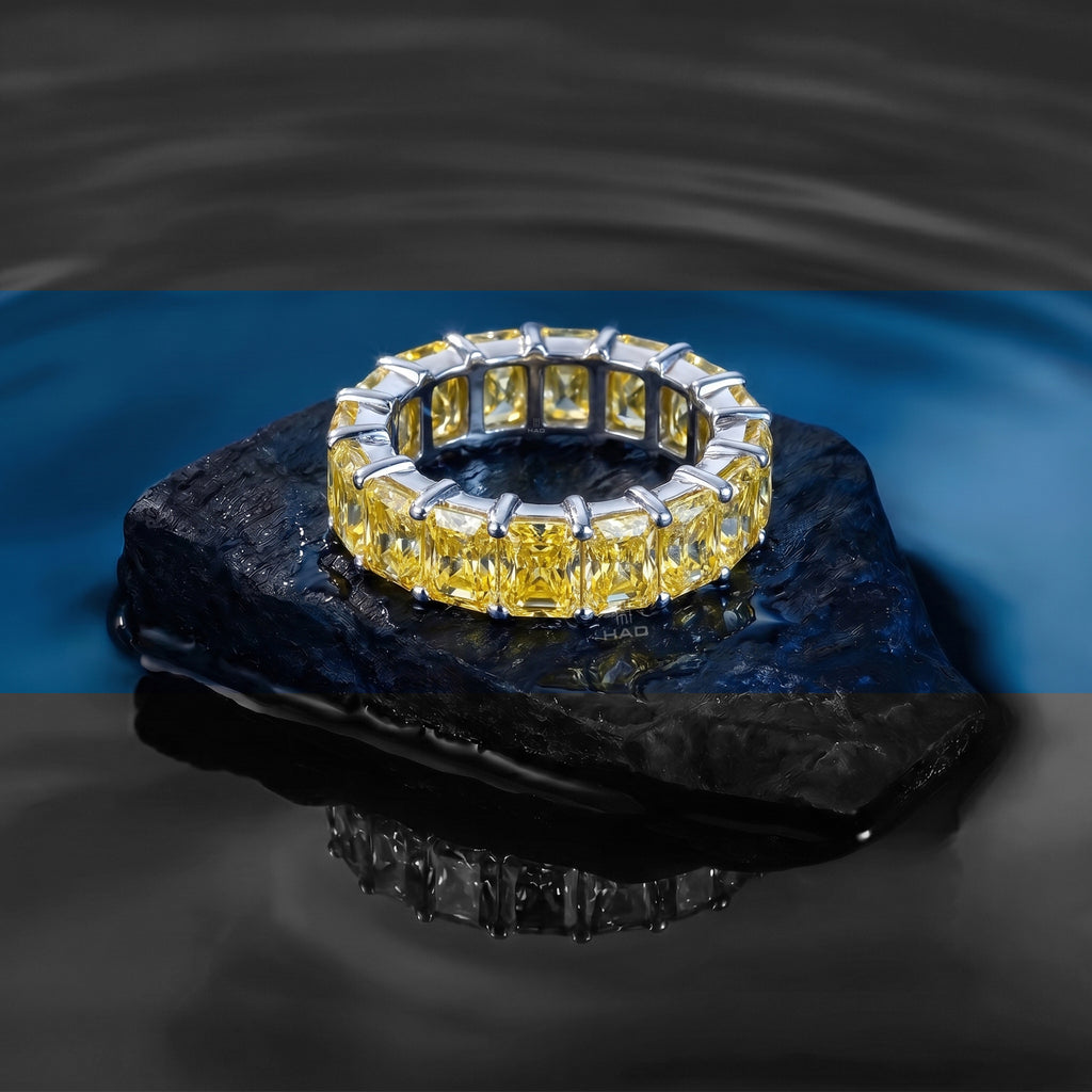 Radiant Cut Full Eternity Style Wedding Band