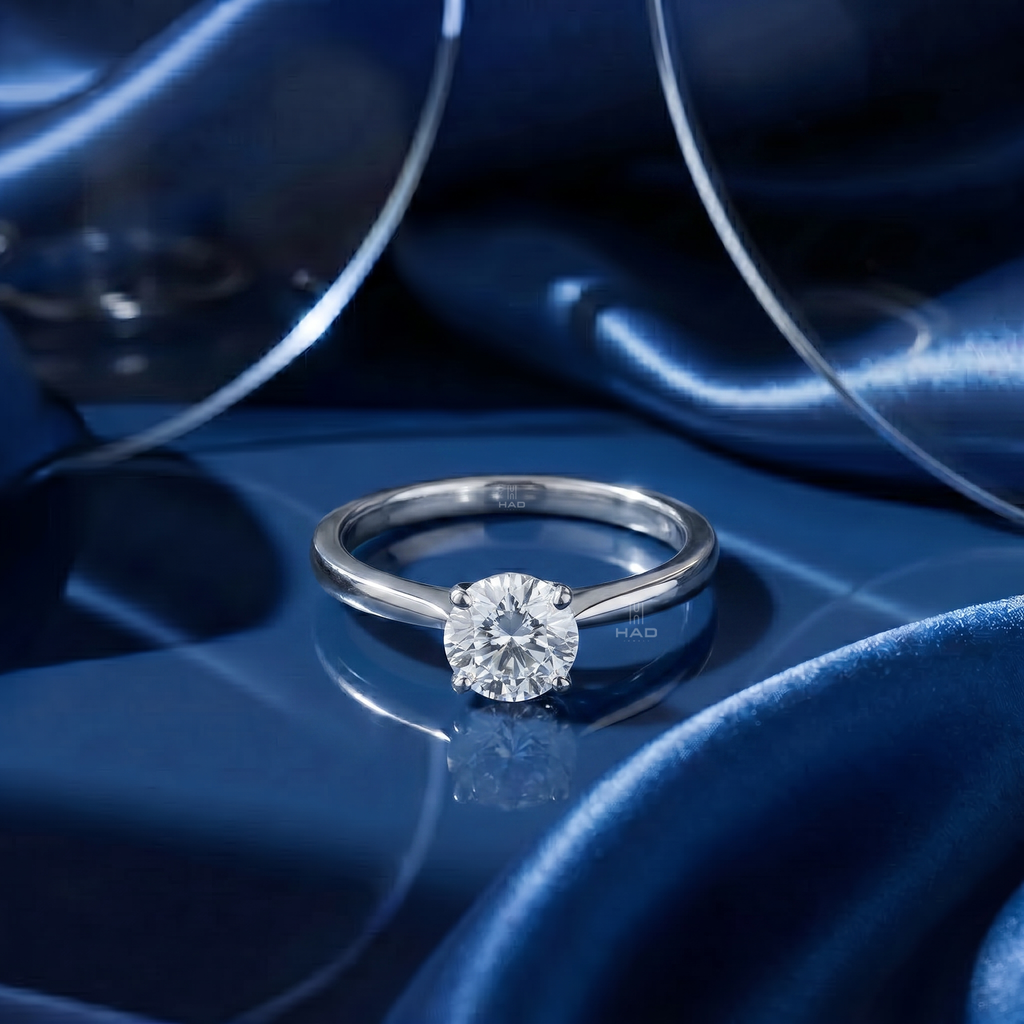 Round Cut Solitaire Style Engagement Ring