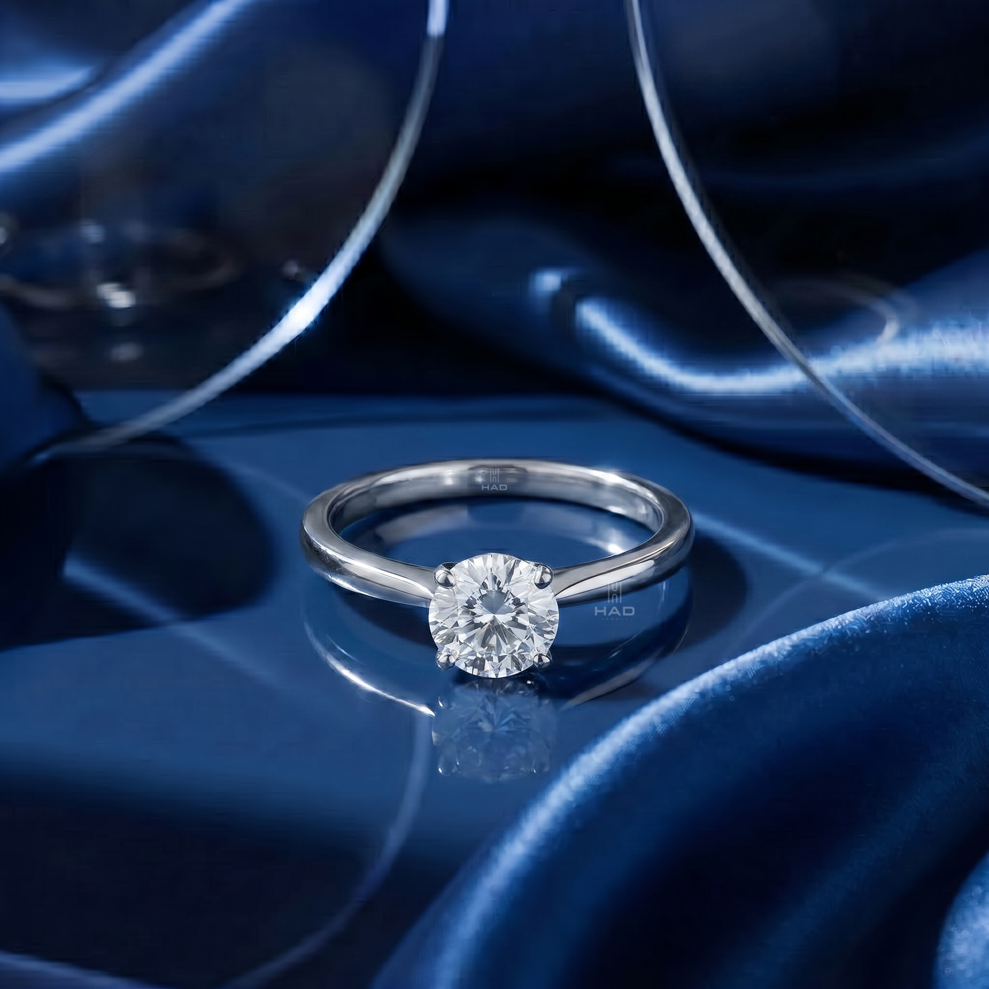 Round Cut Solitaire Style Engagement Ring