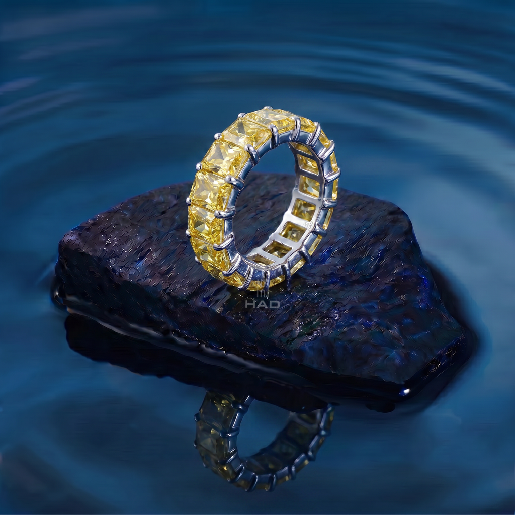 Radiant Cut Full Eternity Style Wedding Band
