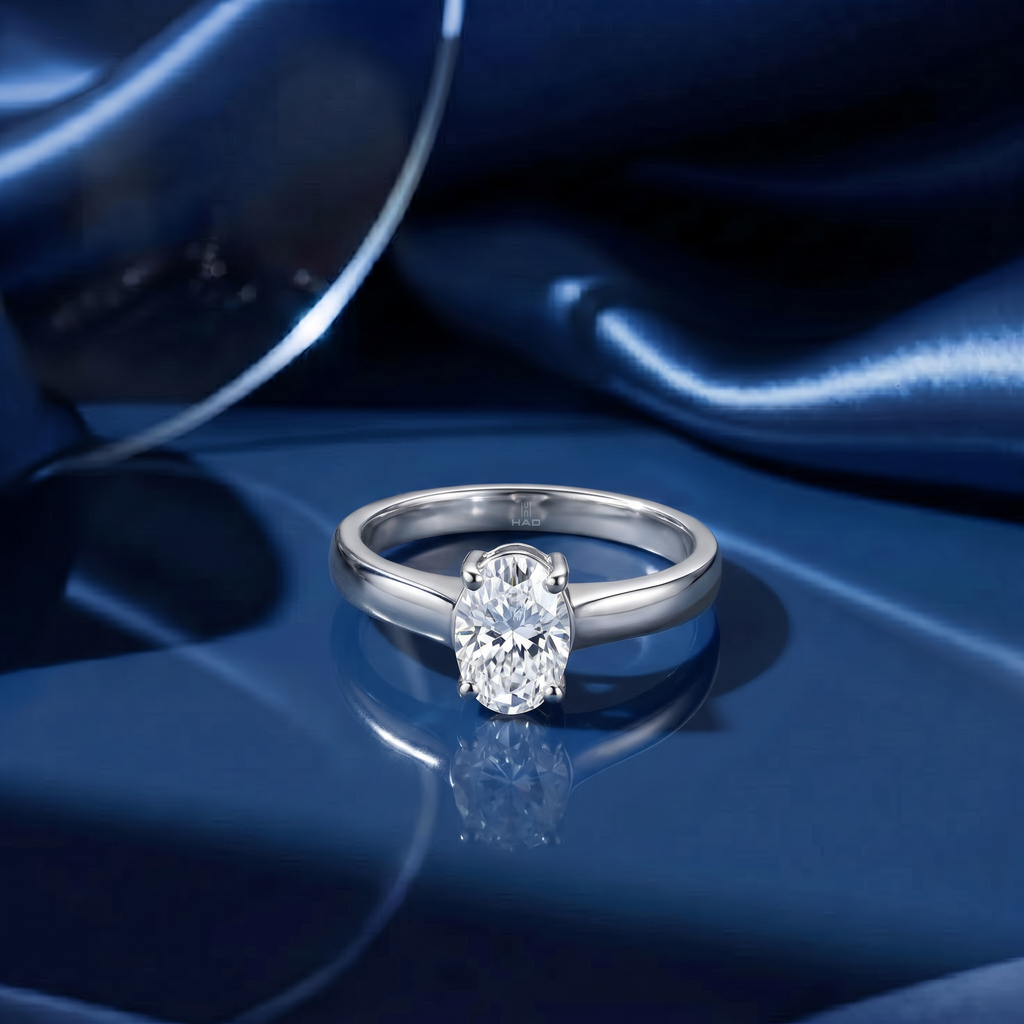 Oval Cut Solitaire Style Engagement Ring