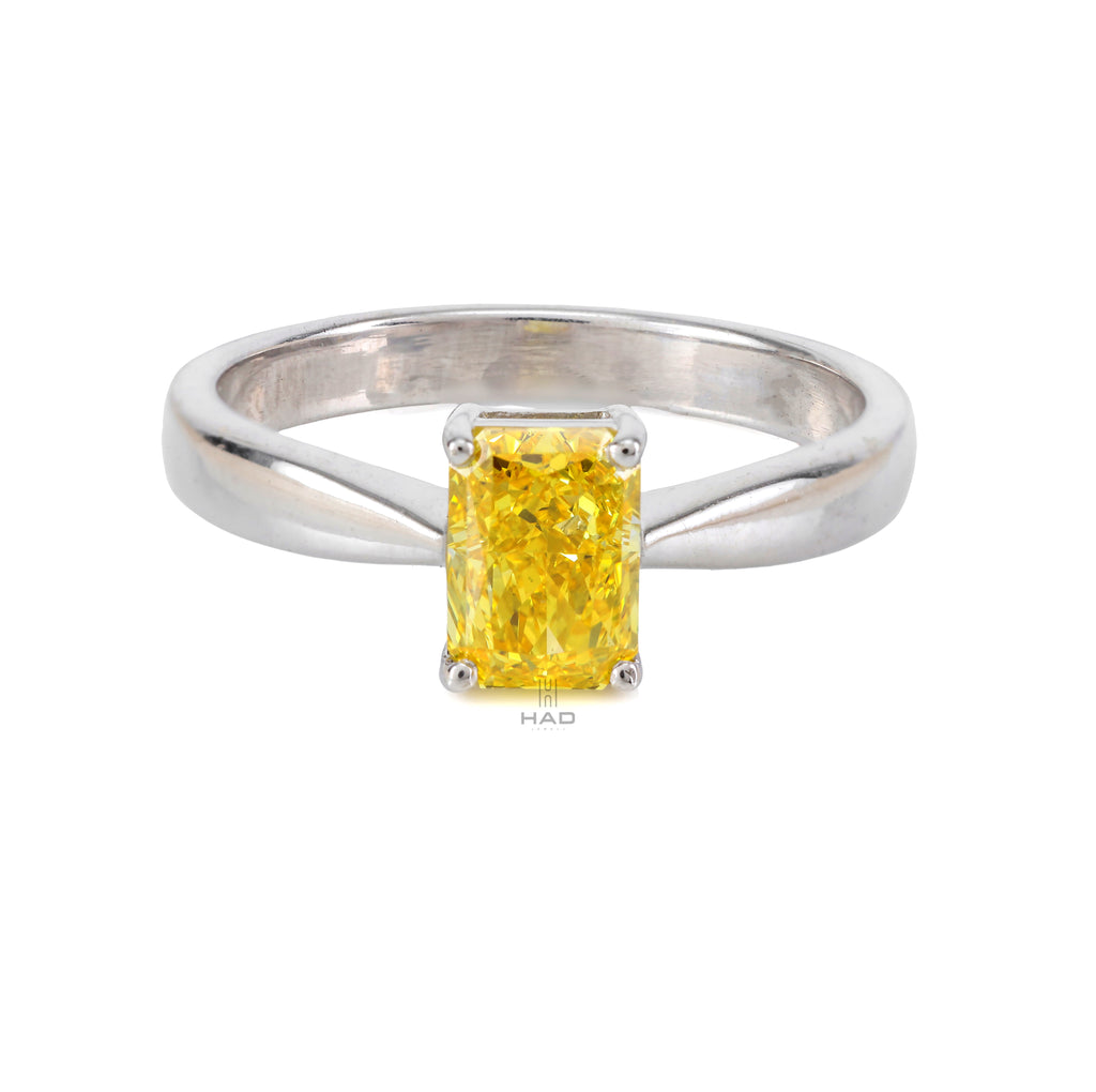 Radiant Cut Solitaire Style Engagement Ring