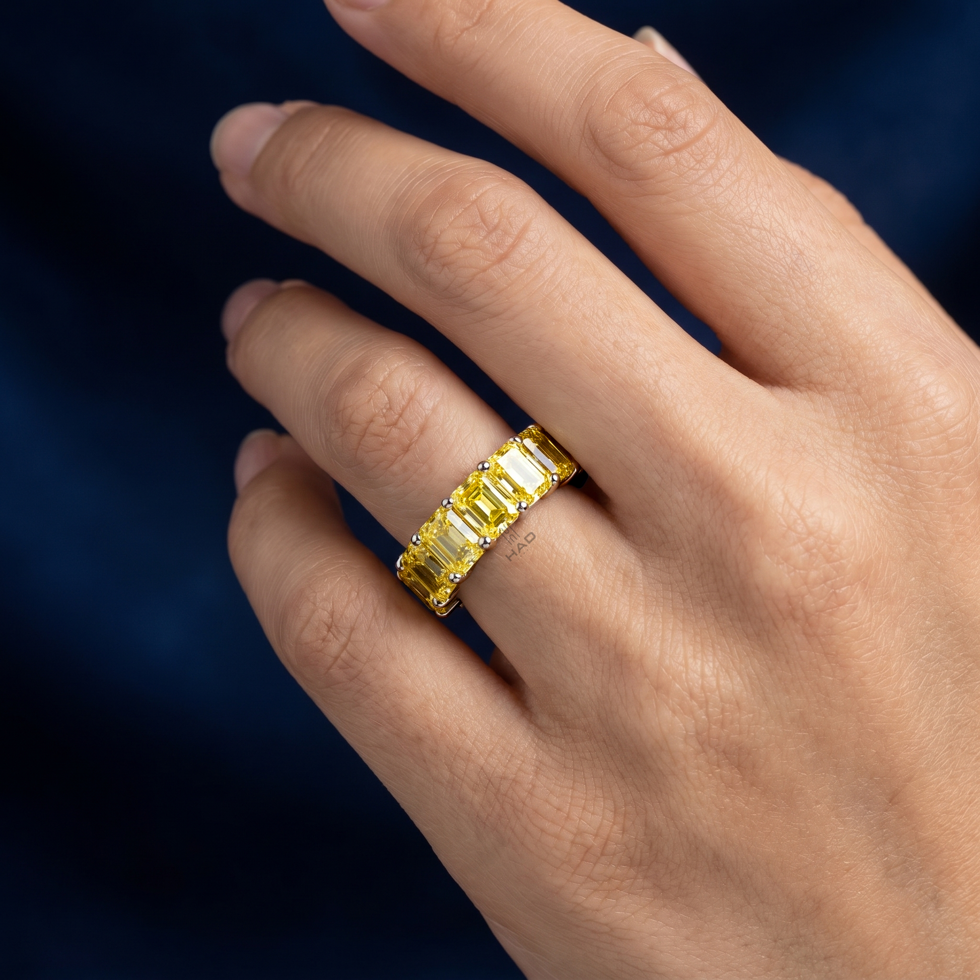 Radiant Cut Full Eternity Style Wedding Band