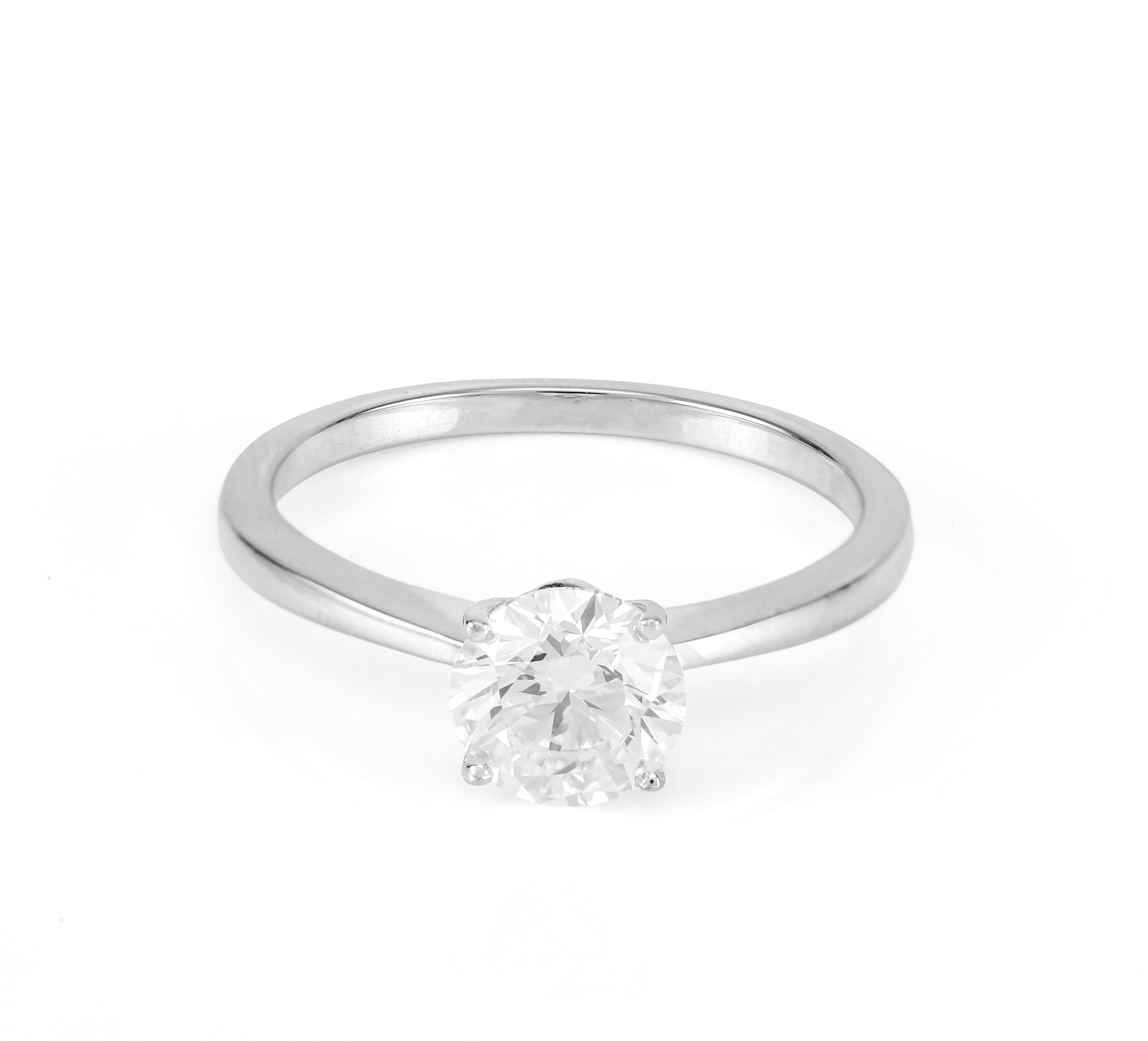 Round Cut Solitaire Style Engagement Ring