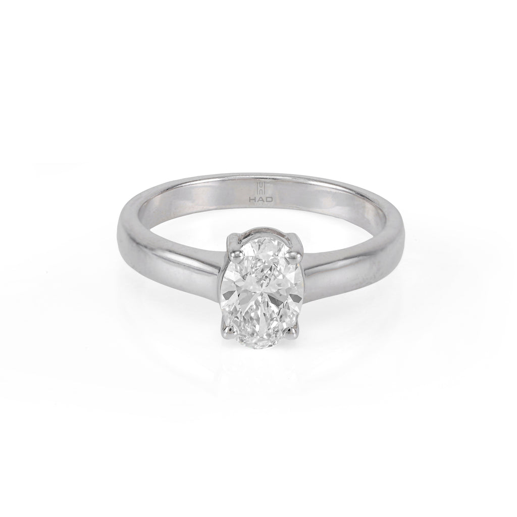 Oval Cut Solitaire Style Engagement Ring