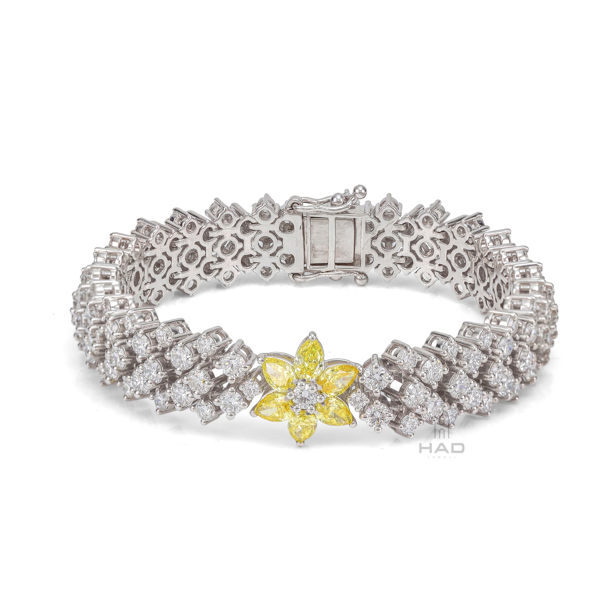 Round & Pear Cut Unique Style Bracelet