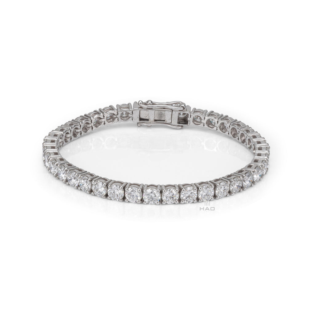 Round Cut Tennis Style Bracelet