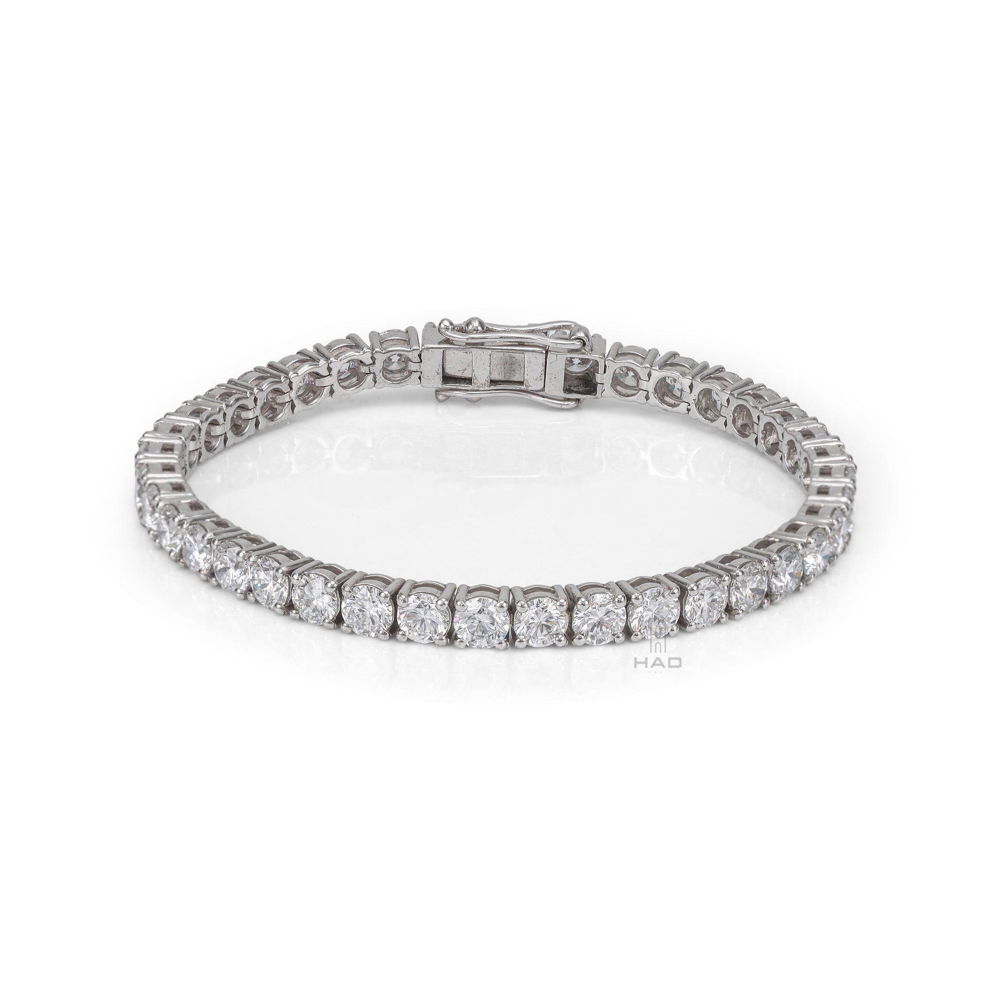 Round Cut Tennis Style Bracelet
