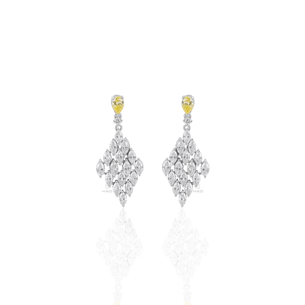 Yellow Pear Cut Lab Diamond