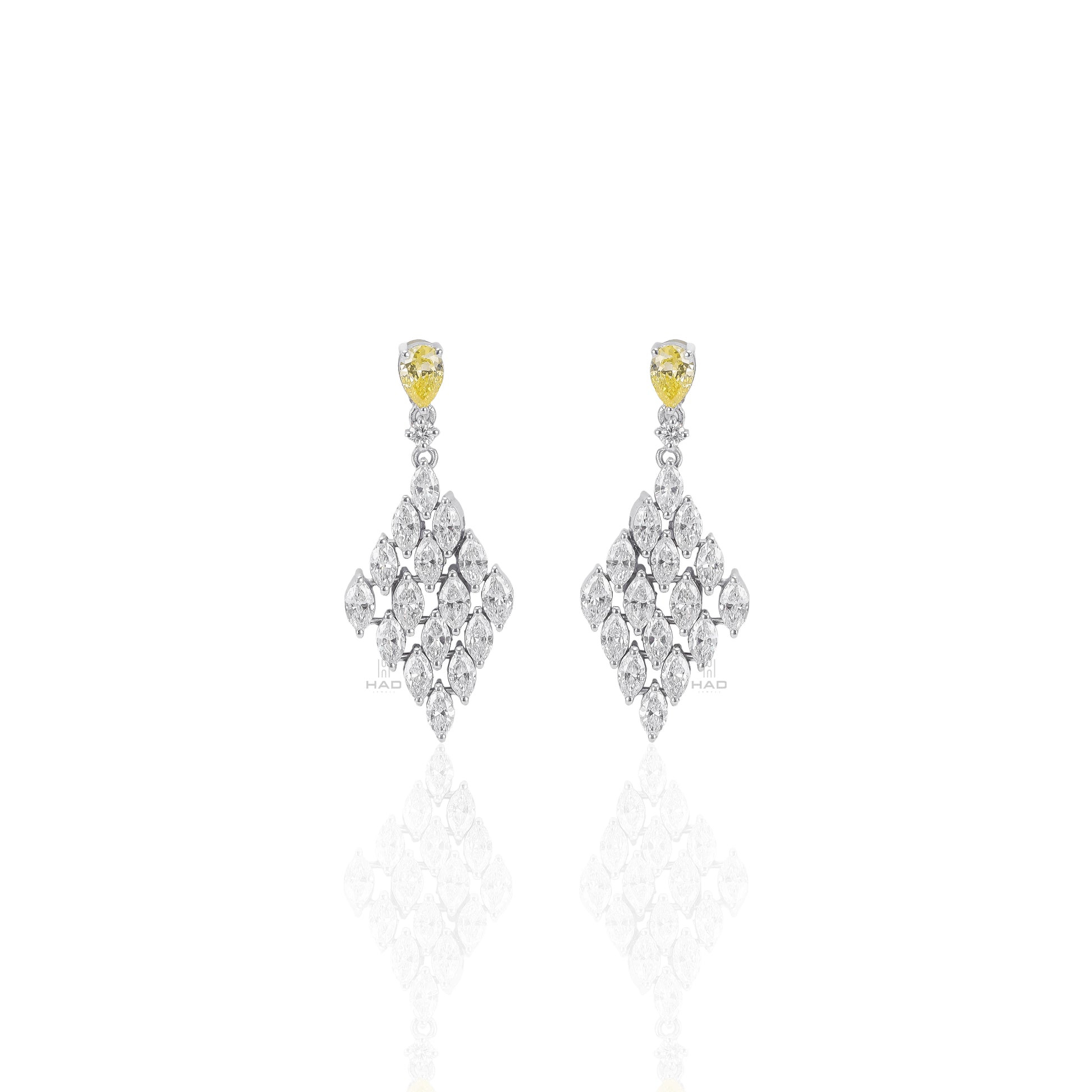 Yellow Pear Cut Lab Diamond